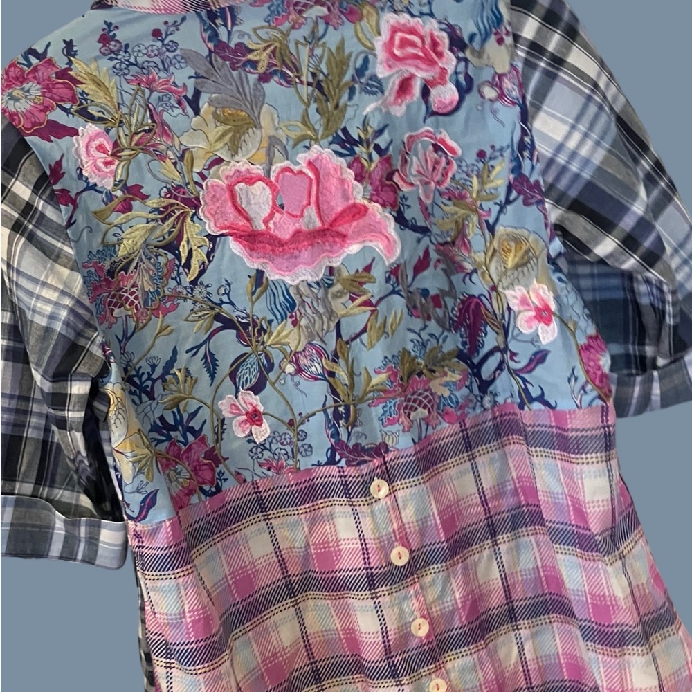 Plaid Button-Up Shirt